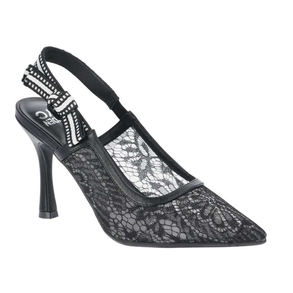 Madden Heels Lace Slingback Pointed Toe Size 7
